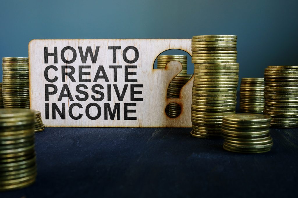 graphic showing how to achieve passive income with coins
